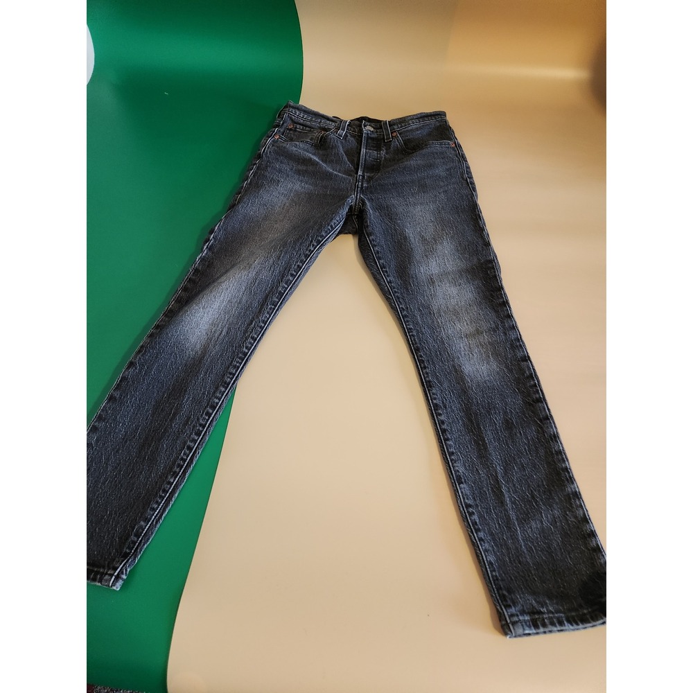 Levi's 501 Skinny Jeans Womens 27 Charcoal Gray High Rise Button Fly Denim
